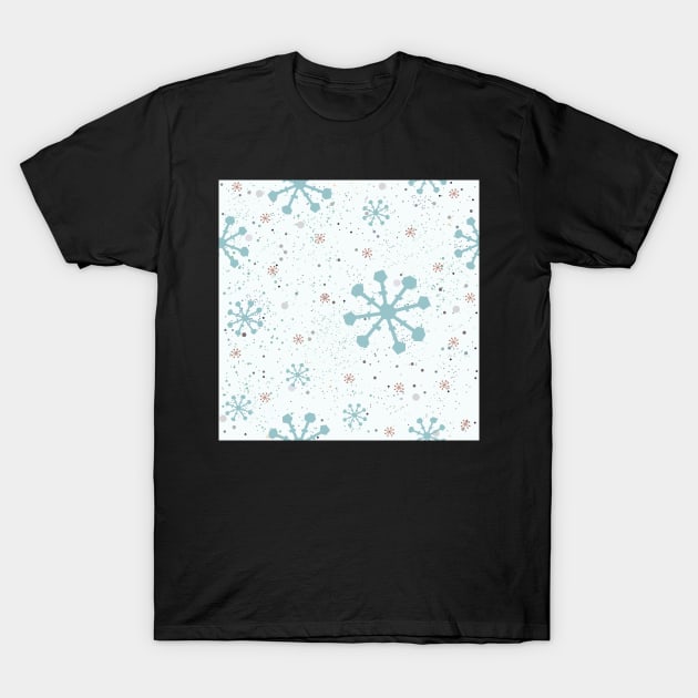 Winter Snowflakes T-Shirt by KristinaStellar 